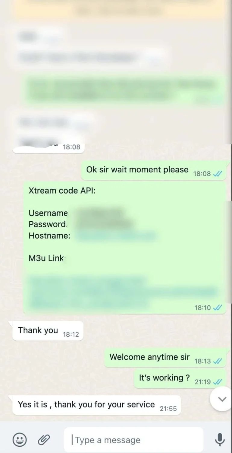 WhatsApp review screenshot